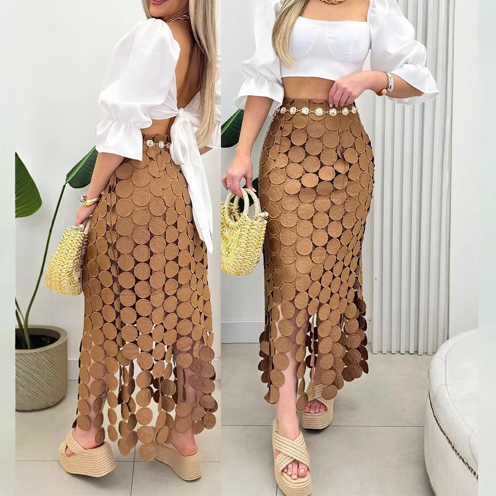 Women's Solid Color Hollow Out Water-soluble Embroidered Tassel Commuting Bag Hip Skirt 2025 New Style
Women's Solid Color Hollow Out Water-soluble Embroidered Tassel Commuting Bag Hip Skirt 2025 New Style