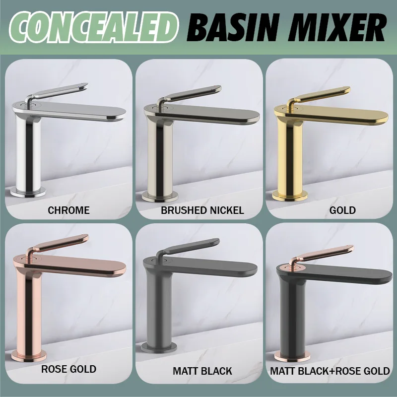 Concealed Bain Faucet Gold Integrated with Handle Bathroom Faucet Brass Body Rose Gold Hot Cold Dual Control
Concealed Bain Faucet Gold Integrated with Handle Bathroom Faucet Brass Body Rose Gold Hot Cold Dual Control
