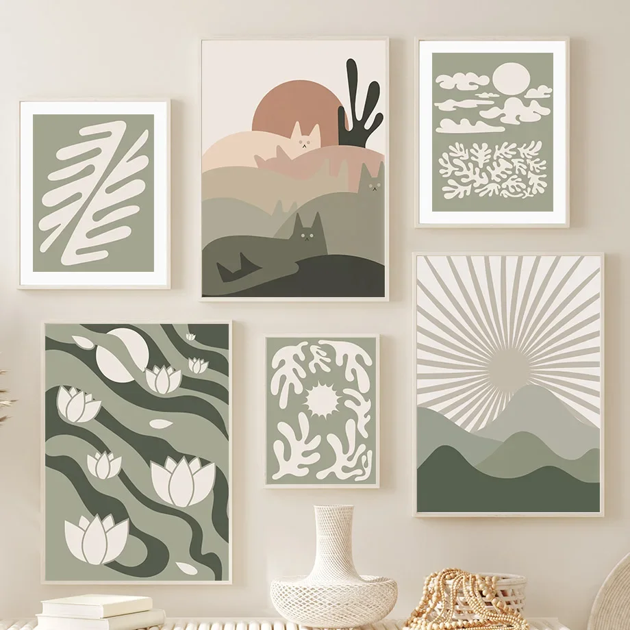 Sunshine Cat Grey Green Leaves Flower Abstract Gallery Posters And Print Wall Art Canvas Painting Pictures For Living Room Decor
Sunshine Cat Grey Green Leaves Flower Abstract Gallery Posters And Print Wall Art Canvas Painting Pictures For Living Room Decor