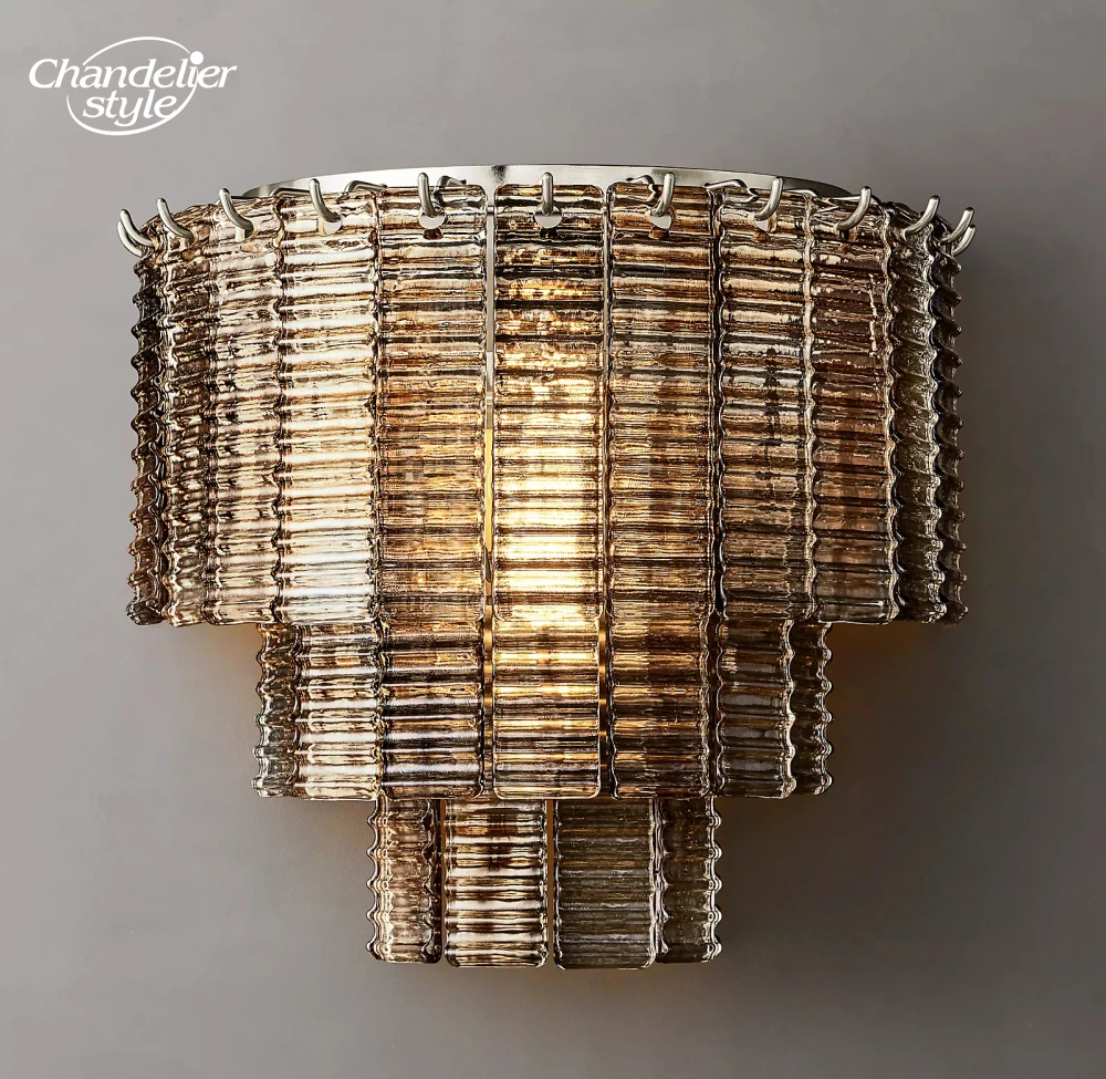 Sirene Clear Smoke Glass Sconce Modern Vintage LED Tiers Brass Chrome Black Nickel Wall Lamps Living Room Bathroom Bedroom Decor
Sirene Clear Smoke Glass Sconce Modern Vintage LED Tiers Brass Chrome Black Nickel Wall Lamps Living Room Bathroom Bedroom Decor