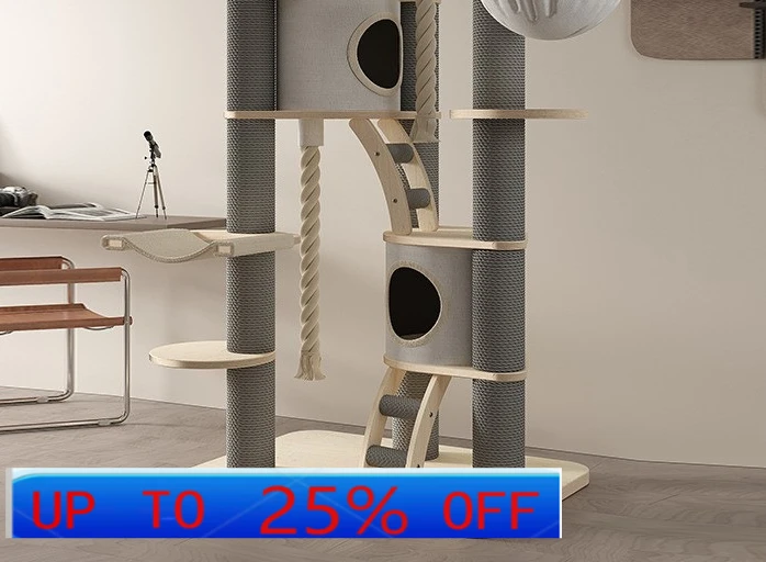 LMM solid wood cat climbing frame scratching column grinding claws cat nest toys 
LMM solid wood cat climbing frame scratching column grinding claws cat nest toys