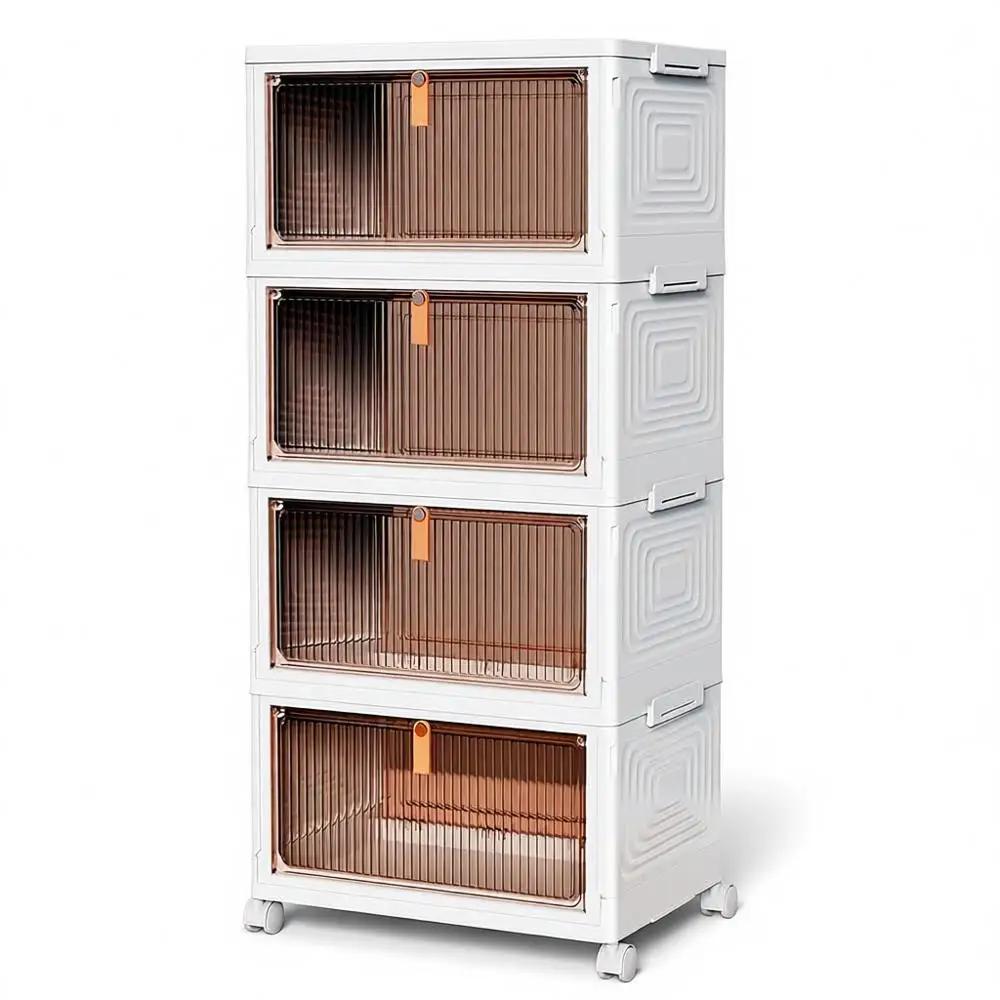 Многоярусный пластиковый органайзер для хранения с крышками (4 уровня) - идеально подходит для спален, гостиных и офисов
Многоярусный пластиковый органайзер для хранения с крышками (4 уровня) - идеально подходит для спален, гостиных и офисов