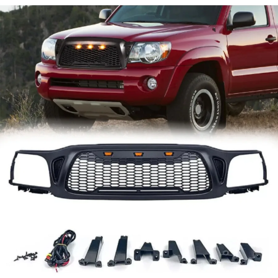 Front Grille Fit For 2001-2004 Toyota Tacoma Mesh Honeycomb Grill with 3 LED Lights
Front Grille Fit For 2001-2004 Toyota Tacoma Mesh Honeycomb Grill with 3 LED Lights