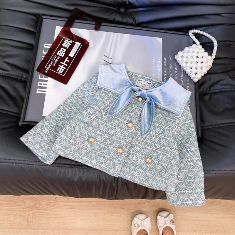 2025New Girls' French Style Set for Spring and Autumn, Baby Girl Jacket and Pleated Skirt Two-Piece Set 
2025New Girls' French Style Set for Spring and Autumn, Baby Girl Jacket and Pleated Skirt Two-Piece Set