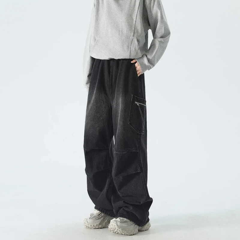 Spring High Street Pleated Cargo Jeans For Men Pocket Straight Wide-leg Denim Pantalones Hombre Hip Hop Fashion Y2K Baggy Jean
Spring High Street Pleated Cargo Jeans For Men Pocket Straight Wide-leg Denim Pantalones Hombre Hip Hop Fashion Y2K Baggy Jean