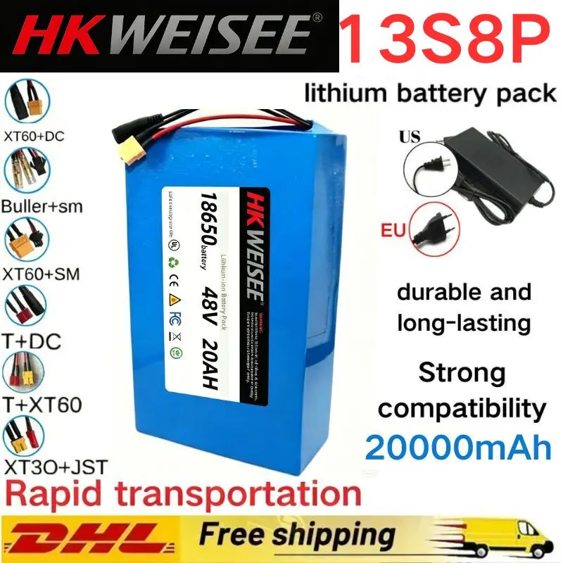 2026 NEW 13s8p 48V 20000mah Lithium Battery Pack 48v 20Ah 250W-2000W Citycoco Motorized Scooter Batteries Built in 50A BMS
2026 NEW 13s8p 48V 20000mah Lithium Battery Pack 48v 20Ah 250W-2000W Citycoco Motorized Scooter Batteries Built in 50A BMS