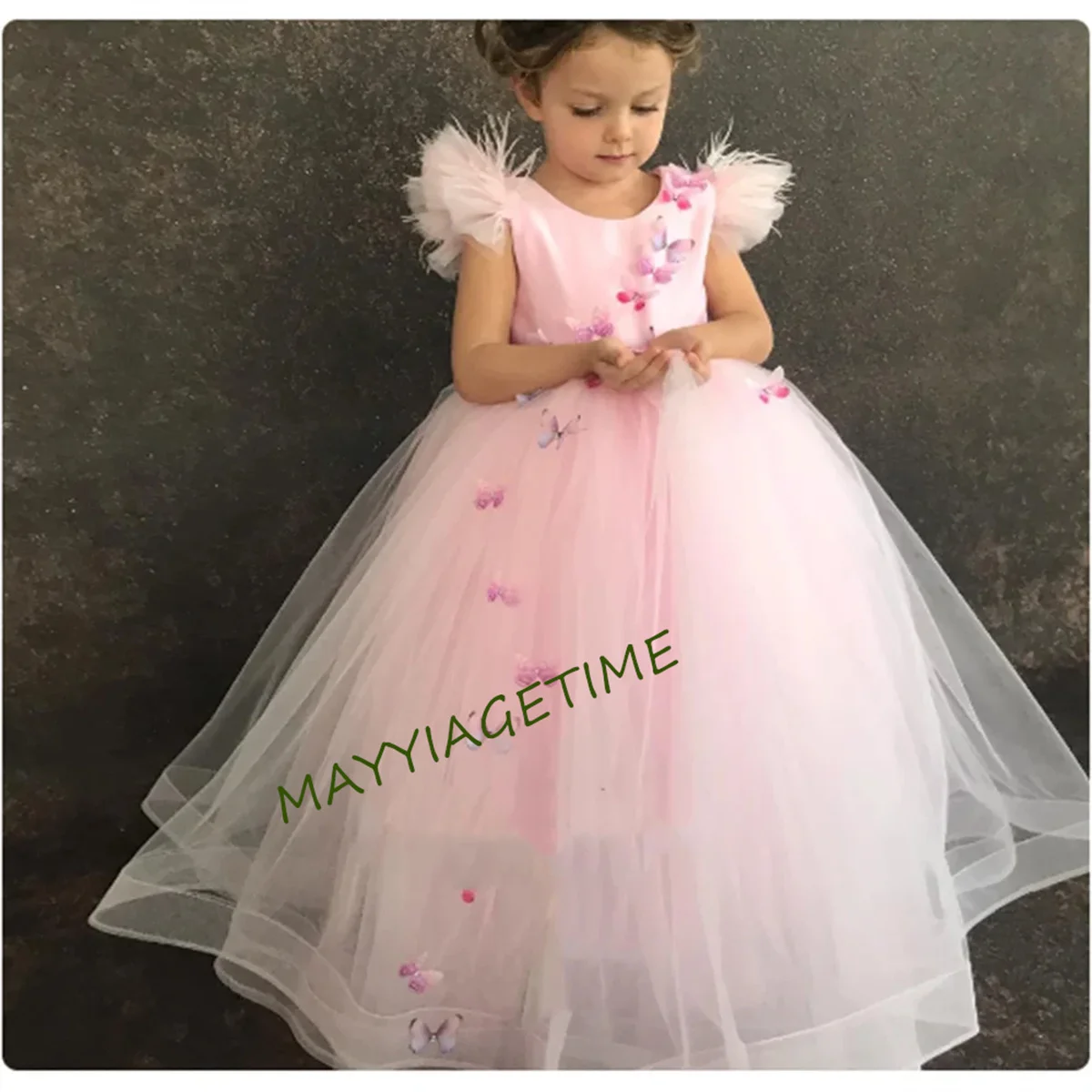 CuteGreen Flower Girl Dresses Tulle Pearls Butterfly Flowers Short Sleeve For Wedding Birthday Party Banquet Princess Communion
CuteGreen Flower Girl Dresses Tulle Pearls Butterfly Flowers Short Sleeve For Wedding Birthday Party Banquet Princess Communion