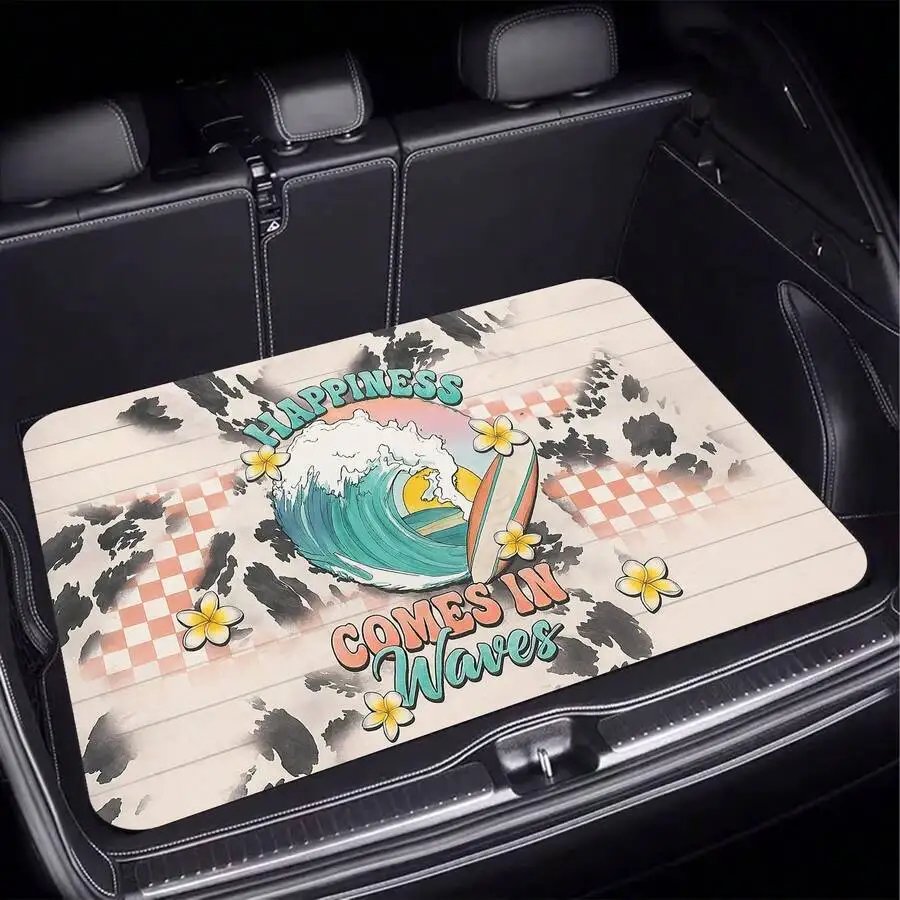 Ocean Wave Surfboard Car Trunk Mat With Floral Checkered Pattern For Adult Vehicles
Ocean Wave Surfboard Car Trunk Mat With Floral Checkered Pattern For Adult Vehicles
