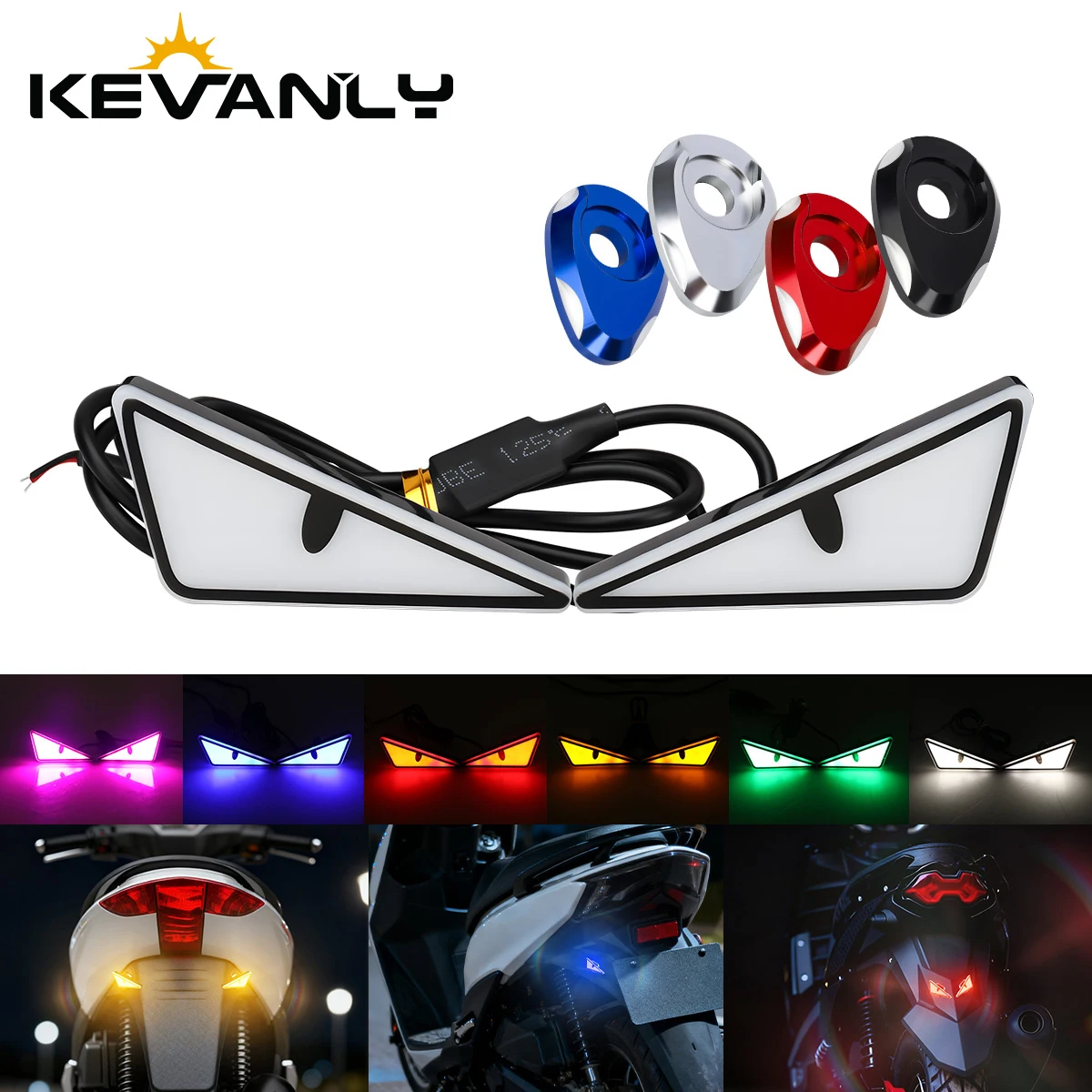 1Pair Motorcycle LED Triangle Devil Eye Lights With Adapter Spacer Mini Eagle Eye Lamp Rear Taillight Decorative Lamp
1Pair Motorcycle LED Triangle Devil Eye Lights With Adapter Spacer Mini Eagle Eye Lamp Rear Taillight Decorative Lamp