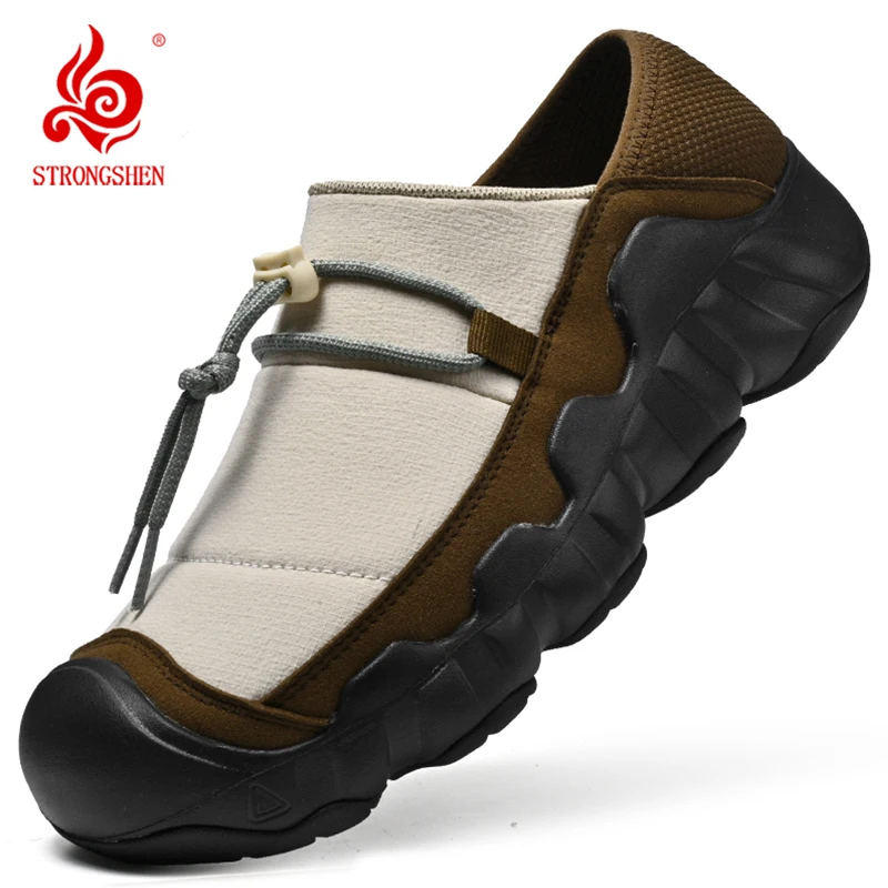 Уличная походная обувь, мужская летняя непромокаемая верхняя обувь, удобная треккинговая обувь, уличные прогулочные кроссовки без шнуровки на плоской подошве 
Уличная походная обувь, мужская летняя непромокаемая верхняя обувь, удобная треккинговая обувь, уличные прогулочные кроссовки без шнуровки на плоской подошве