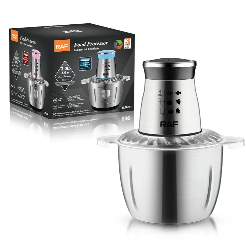 3L Electric Meat Grinder Food Processor Chopper Stainless Steel Kitchen Machines Vegetable Chopper Machine Household Grinder
3L Electric Meat Grinder Food Processor Chopper Stainless Steel Kitchen Machines Vegetable Chopper Machine Household Grinder
