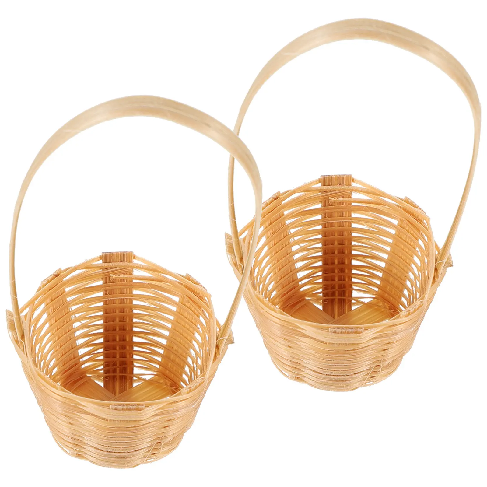 2Pcs Mini Basket Bamboo Woven Miniature Basket Ornament for Mini House Decoration Photography Prop and Micro Landscape
2Pcs Mini Basket Bamboo Woven Miniature Basket Ornament for Mini House Decoration Photography Prop and Micro Landscape