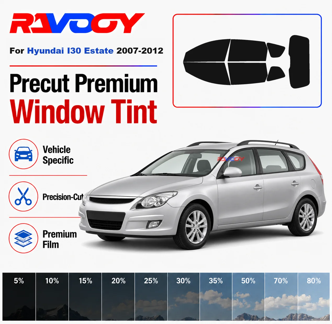Premium Precut Window Tint Kit Front Rear Windows Rear Windshield For Hyundai I30 Estate 2007-2012 Car Solar Nano Ceramic Film
Premium Precut Window Tint Kit Front Rear Windows Rear Windshield For Hyundai I30 Estate 2007-2012 Car Solar Nano Ceramic Film