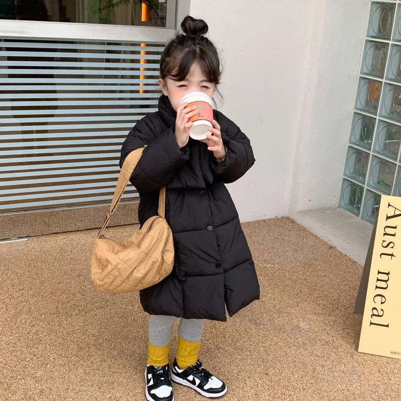 Girls' Korean Style Solid Color Cotton Coat 2022 New Winter Baby Thick Warm Jacket Long Single-breasted With Scarf
Girls' Korean Style Solid Color Cotton Coat 2022 New Winter Baby Thick Warm Jacket Long Single-breasted With Scarf