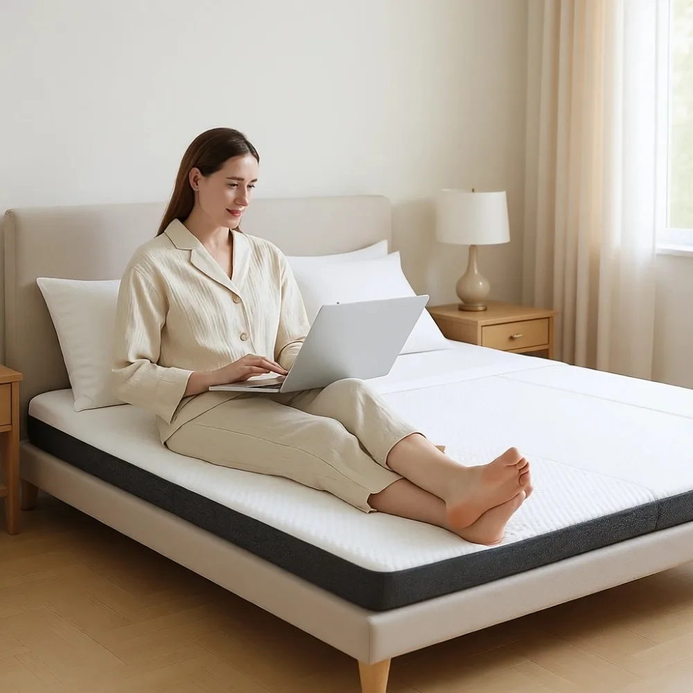 Tri Fold Memory Foam Mattress 3 Inch Foldable Portable Guest Bed Washable Cover
Tri Fold Memory Foam Mattress 3 Inch Foldable Portable Guest Bed Washable Cover