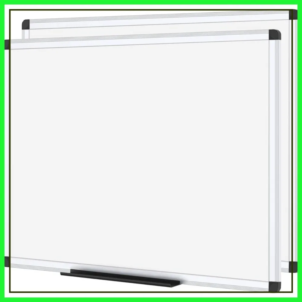 Magnetic Dry Erase Board 36x24 Inches 2 Pack Silver Aluminum Frame
Magnetic Dry Erase Board 36x24 Inches 2 Pack Silver Aluminum Frame