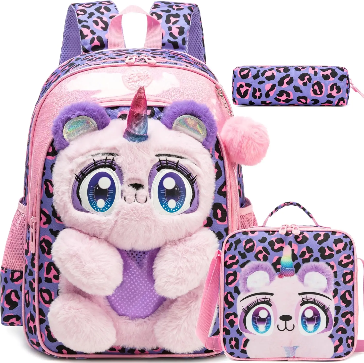 Girls 3D Cartoon Plush Backpack Set with Lunch Bag & Pencil Case, School & Travel Bag for Elementary Students
Girls 3D Cartoon Plush Backpack Set with Lunch Bag & Pencil Case, School & Travel Bag for Elementary Students