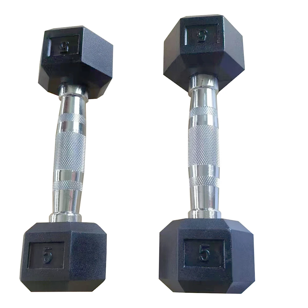 5LB 1-Pair(2pieces)HDRS Rubber Coated Solid Cast Iron Dumbbell with Contoured Chrome Handle, Hexagon Head
5LB 1-Pair(2pieces)HDRS Rubber Coated Solid Cast Iron Dumbbell with Contoured Chrome Handle, Hexagon Head