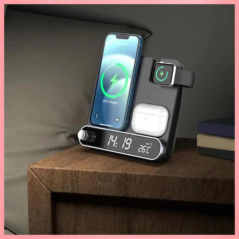 Y23A-Multifunctional Wireless Charger Digital Clock 15W Fast Charging Dock Station For Phone Watch Headphone Rechargeable
Y23A-Multifunctional Wireless Charger Digital Clock 15W Fast Charging Dock Station For Phone Watch Headphone Rechargeable