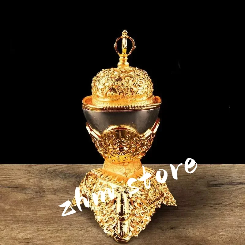 Tibetan Tribute Buddhist Bowl, Golden Tibetan Furnishing, Toba Tantric Alloy Handicraft, Buddhism Collection, Home Gift
Tibetan Tribute Buddhist Bowl, Golden Tibetan Furnishing, Toba Tantric Alloy Handicraft, Buddhism Collection, Home Gift