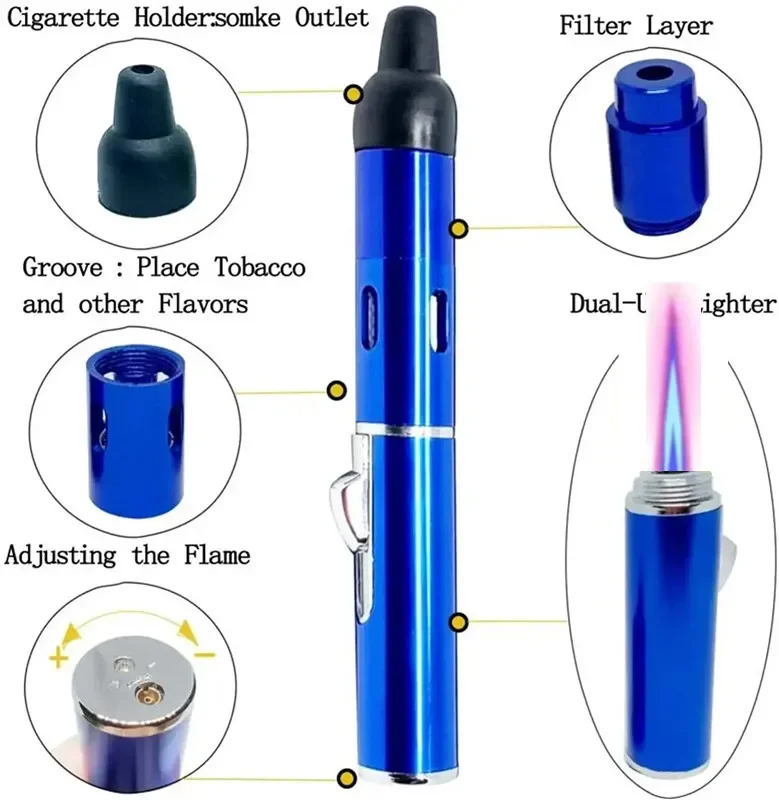 Metal Torch Windproof Multi-function Aromatherapy Lighter Refillable Pen Lighter Jet Flame Butane Lighter
Metal Torch Windproof Multi-function Aromatherapy Lighter Refillable Pen Lighter Jet Flame Butane Lighter