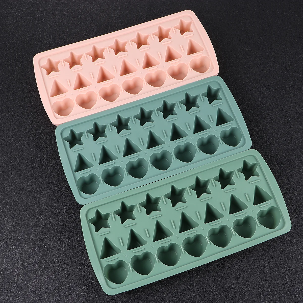 3pcs Silicone Cube Mold Creative Making Box Heart Triangle Ice Grid For Home Kitchen Bar Ice Maker Mold For Food
3pcs Silicone Cube Mold Creative Making Box Heart Triangle Ice Grid For Home Kitchen Bar Ice Maker Mold For Food