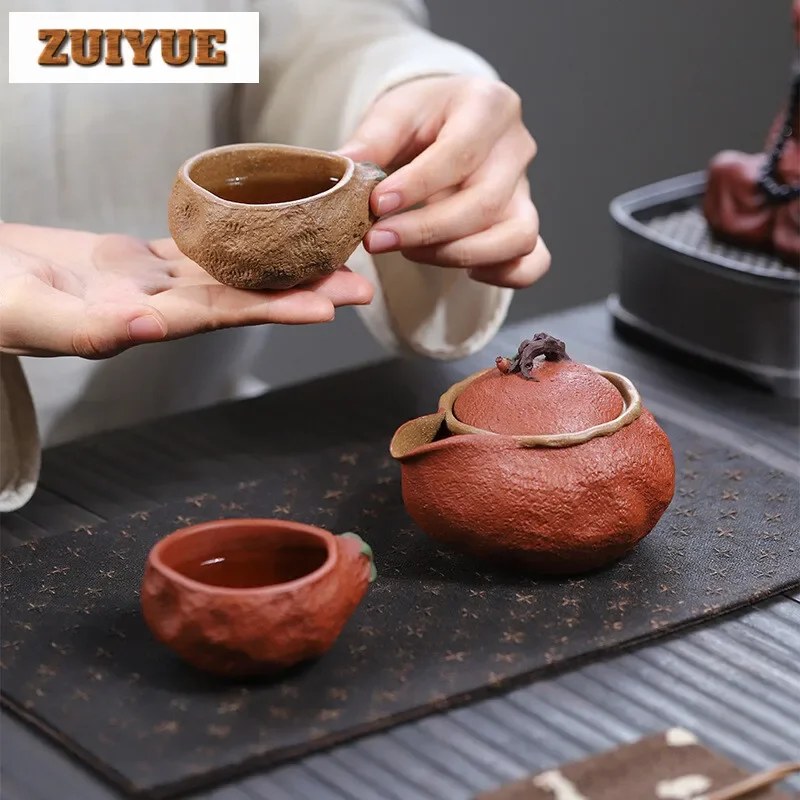 Biomimetic Pomegranate Hand Grab Pot Handmade Yixing Purple Clay Eggplant Tea Bowl Gongdao Cup Chinse Zisa Teaset Accessories
Biomimetic Pomegranate Hand Grab Pot Handmade Yixing Purple Clay Eggplant Tea Bowl Gongdao Cup Chinse Zisa Teaset Accessories