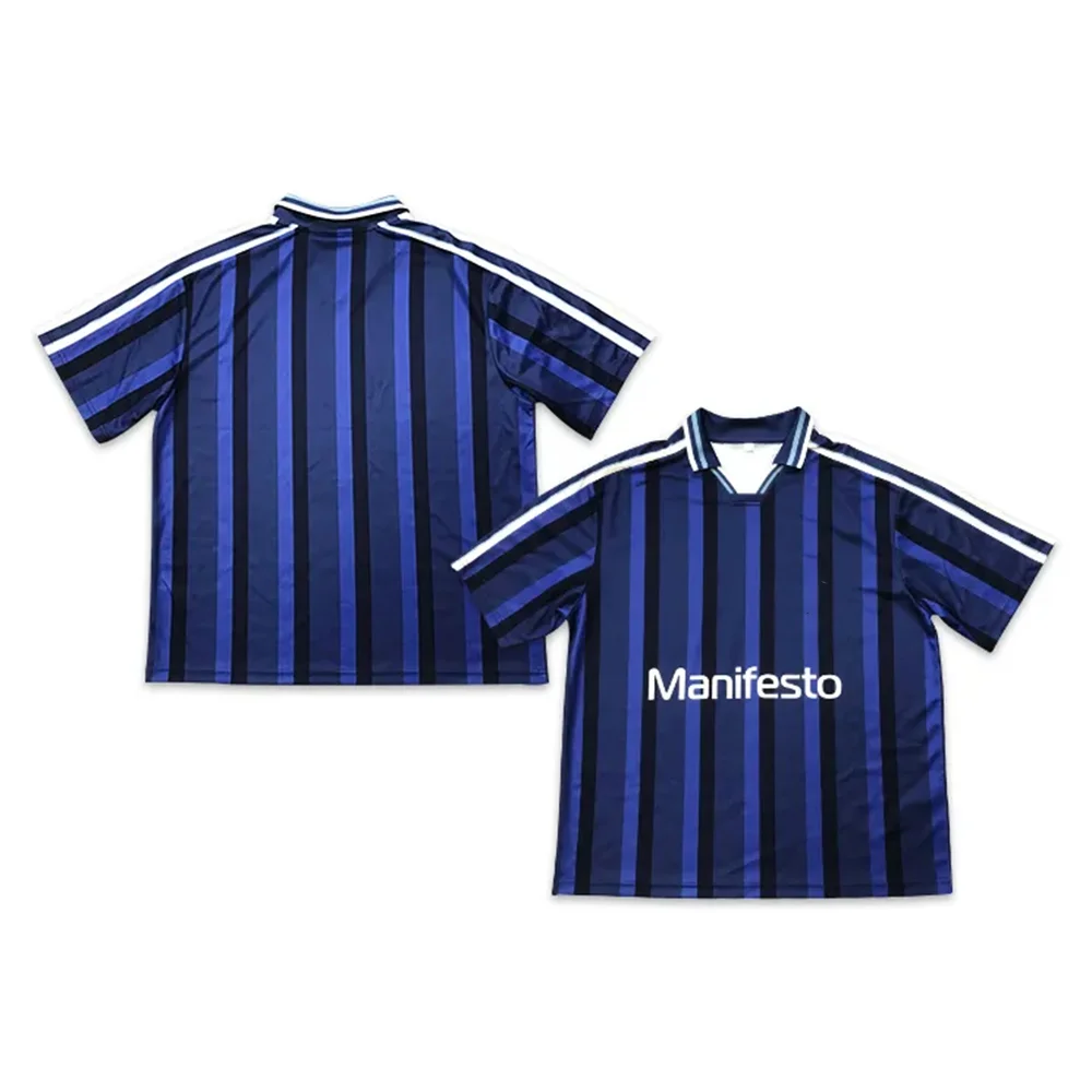 “2025 Manifesto Stripe Blitz! Navy-Black Vertical Stripes + White Shoulder Trim—Bold ‘Manifesto’ for Unisex Athletic Chic!”
“2025 Manifesto Stripe Blitz! Navy-Black Vertical Stripes + White Shoulder Trim—Bold ‘Manifesto’ for Unisex Athletic Chic!”