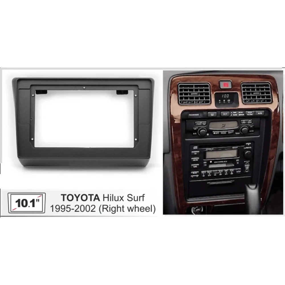 10.1'' Car Radio DVD Stereo Dash Frame For1996-2002 TOYOTA HILUX SURF GPS Fascia Bezel Panel Compatible Install Mount Kit Covers
10.1'' Car Radio DVD Stereo Dash Frame For1996-2002 TOYOTA HILUX SURF GPS Fascia Bezel Panel Compatible Install Mount Kit Covers