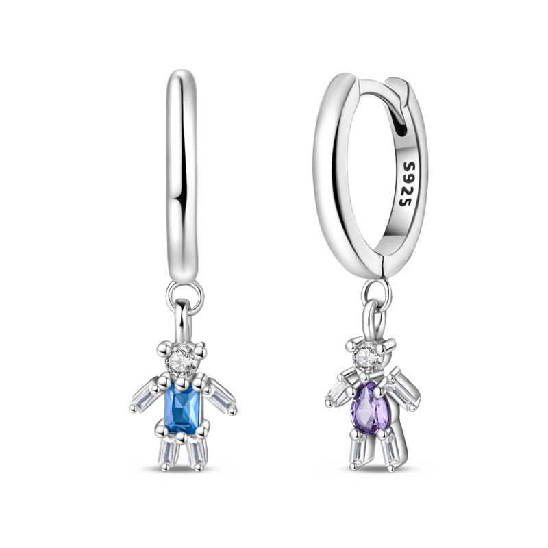 925 Sterling Silver Fun Robot Hoop Earrings Sparkling CZ Zircon Earrings For Birthday Jewelry Gifts
925 Sterling Silver Fun Robot Hoop Earrings Sparkling CZ Zircon Earrings For Birthday Jewelry Gifts