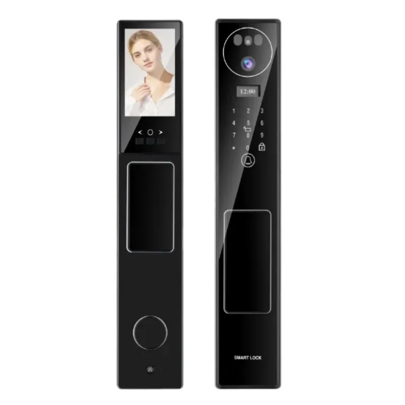 Latest Design Luxury 3D Face ID CNC Process Electronic Lock Tuya Video Calling Fingerprint Card Key Digital Doorlock
Latest Design Luxury 3D Face ID CNC Process Electronic Lock Tuya Video Calling Fingerprint Card Key Digital Doorlock