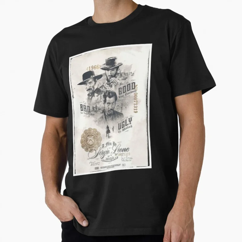 THE GOOD 80s Vintage movie Eastwood A Fistful Of Dollars gift T shirt for men Large size Tops 100% cotton printed Clothes 
THE GOOD 80s Vintage movie Eastwood A Fistful Of Dollars gift T shirt for men Large size Tops 100% cotton printed Clothes