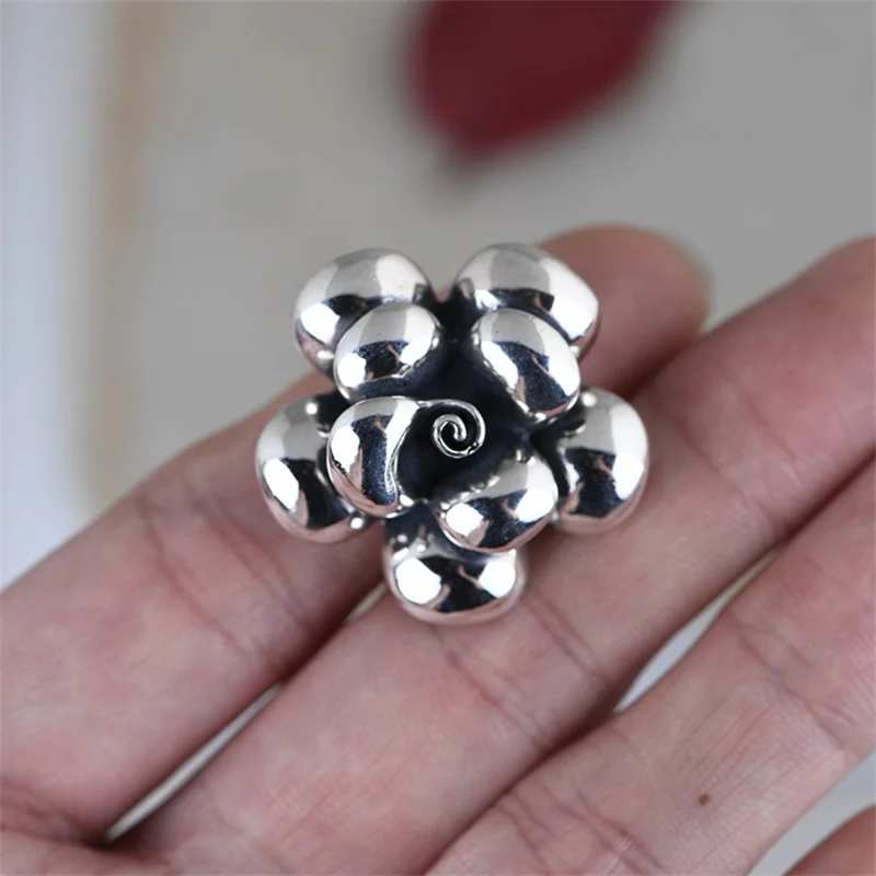 Shining Glossy Silver Flower Pendants Necklaces Thailand Handmade Floral Jewelry 925 Sterling Silver Necklace Vintage NO Chains
Shining Glossy Silver Flower Pendants Necklaces Thailand Handmade Floral Jewelry 925 Sterling Silver Necklace Vintage NO Chains