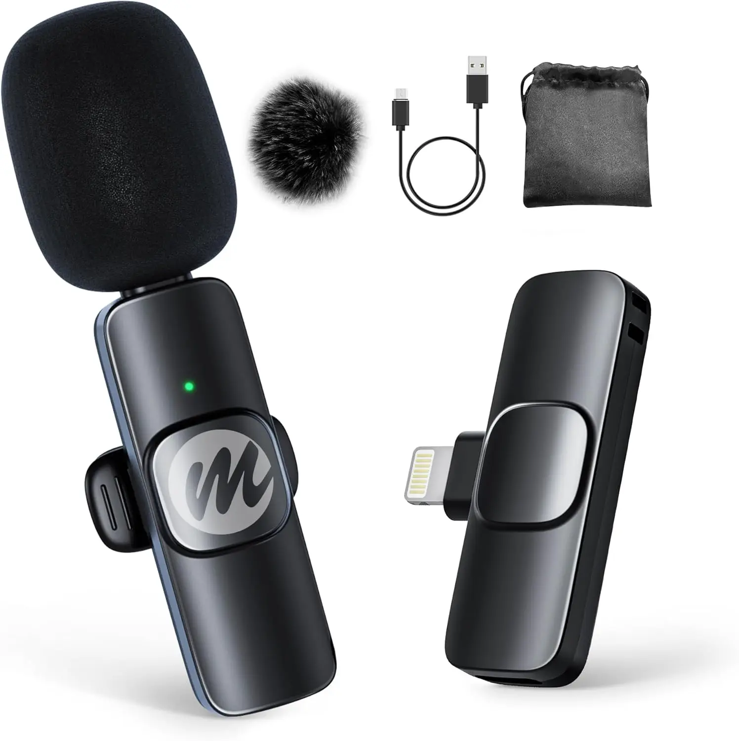 Moman Wireless Lavalier Microphone for iPhone, Clip on Microphone for Video Vlog YouTube Wireless-lavalier-Mic-iPhone-Recording
Moman Wireless Lavalier Microphone for iPhone, Clip on Microphone for Video Vlog YouTube Wireless-lavalier-Mic-iPhone-Recording