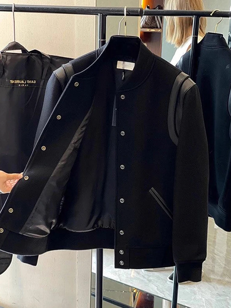 Высококачественная мужская бейсбольная одежда Jaet или стеганая накладка на плечо, шерстяная верхняя одежда контрастного цвета, весенне-осенняя модная брендовая свободная посадка
Высококачественная мужская бейсбольная одежда Jaet или стеганая накладка на плечо, шерстяная верхняя одежда контрастного цвета, весенне-осенняя модная брендовая свободная посадка