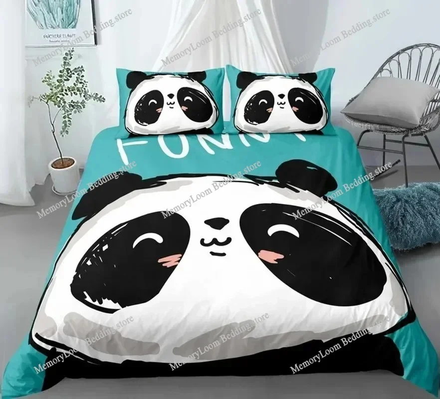Panda Duvet Cover Cute Animal Bedding Set for Kids Boys Girls Cartoon Giant Bear Polyester Comforter Quilt Cover
Panda Duvet Cover Cute Animal Bedding Set for Kids Boys Girls Cartoon Giant Bear Polyester Comforter Quilt Cover