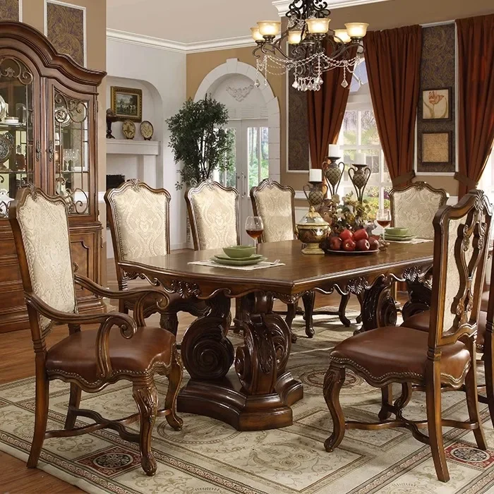 Small apartment American minimalist high-end customizable European retro solid wood dining table rectangular
Small apartment American minimalist high-end customizable European retro solid wood dining table rectangular