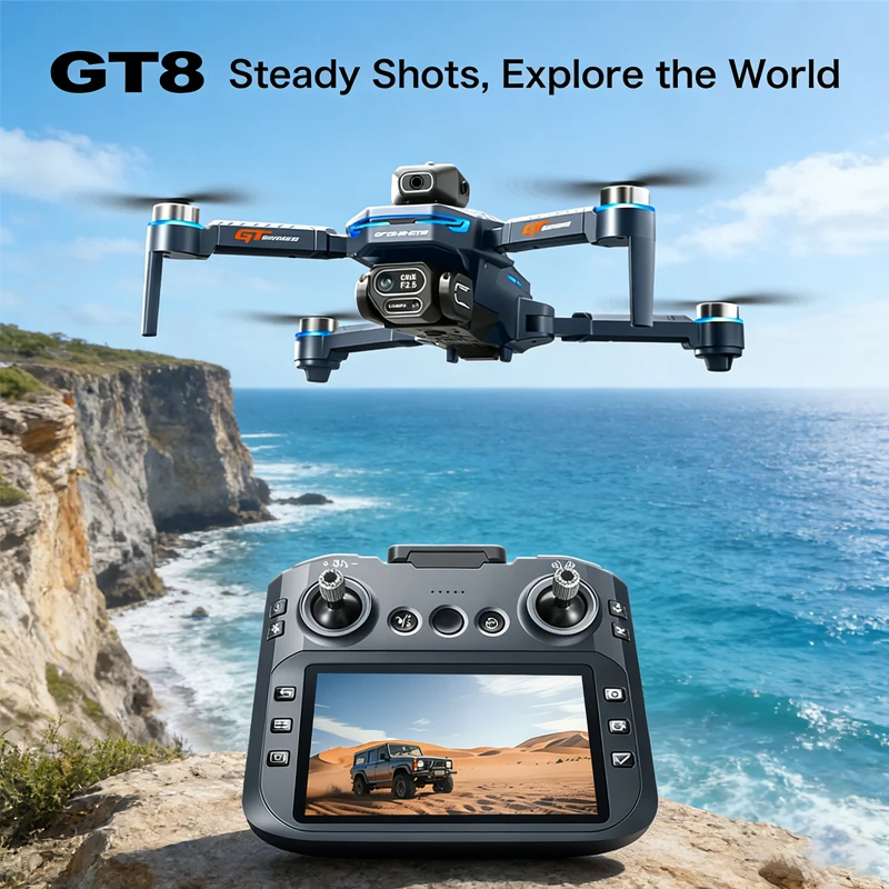 Новый дрон GT8 2026 года с GPS, 8K профессиональной HD-съемкой и обзором 360° ° Двухкамерный квадрокоптер с 5G Wi-Fi, бесщеточными моторами, функцией обхода препятствий, складной, игрушка
Новый дрон GT8 2026 года с GPS, 8K профессиональной HD-съемкой и обзором 360° ° Двухкамерный квадрокоптер с 5G Wi-Fi, бесщеточными моторами, функцией обхода препятствий, складной, игрушка