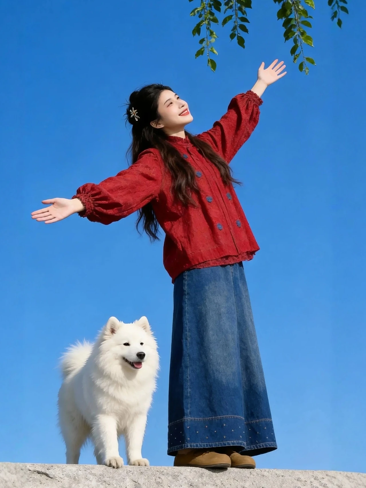 Red Knitted Vest irt And Jeans Tee-Piece Set plus Size Women's Casual Wear Spring Faion plus Size Clothes Ensemble
Red Knitted Vest irt And Jeans Tee-Piece Set plus Size Women's Casual Wear Spring Faion plus Size Clothes Ensemble