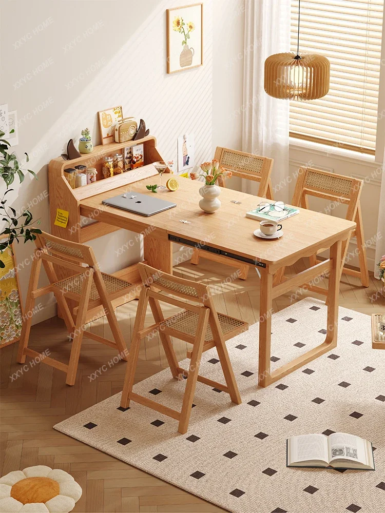Folding Dining Table Small Apartment Storage Table and Chair Wood Foot Rectangular Dining Table
Folding Dining Table Small Apartment Storage Table and Chair Wood Foot Rectangular Dining Table