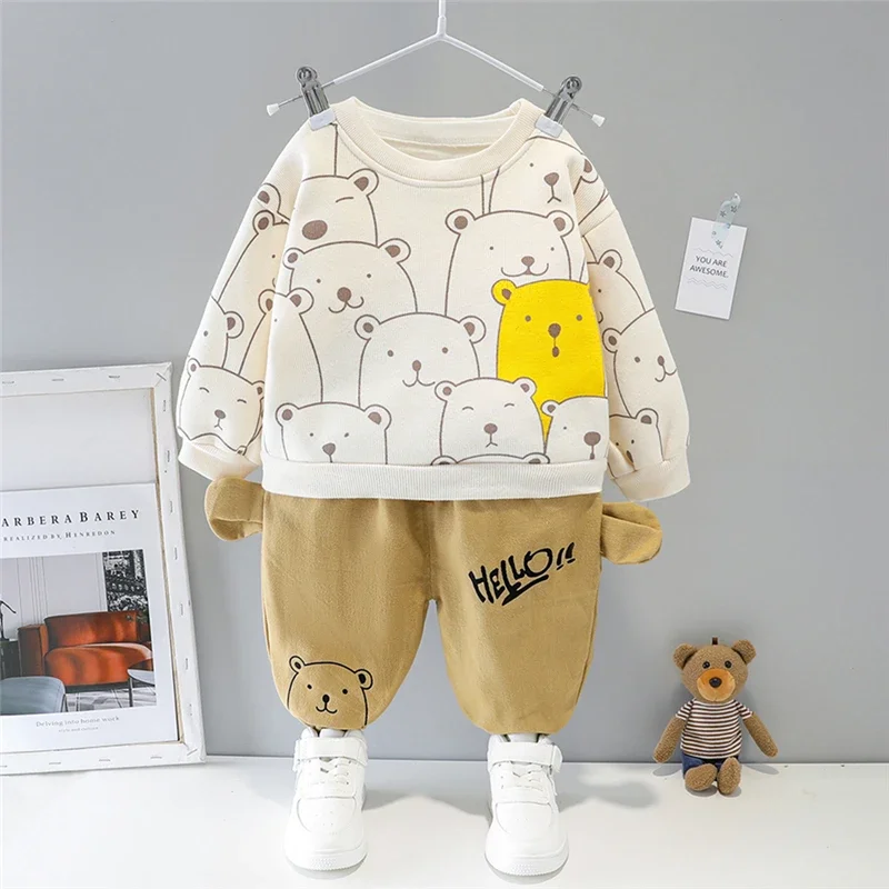 Winter Children Clothing Sets for Girls Boys Thickened Plush Sweater Pants Cartoon Bear Baby Warm Outdoor Clothes Kids Outfits
Winter Children Clothing Sets for Girls Boys Thickened Plush Sweater Pants Cartoon Bear Baby Warm Outdoor Clothes Kids Outfits