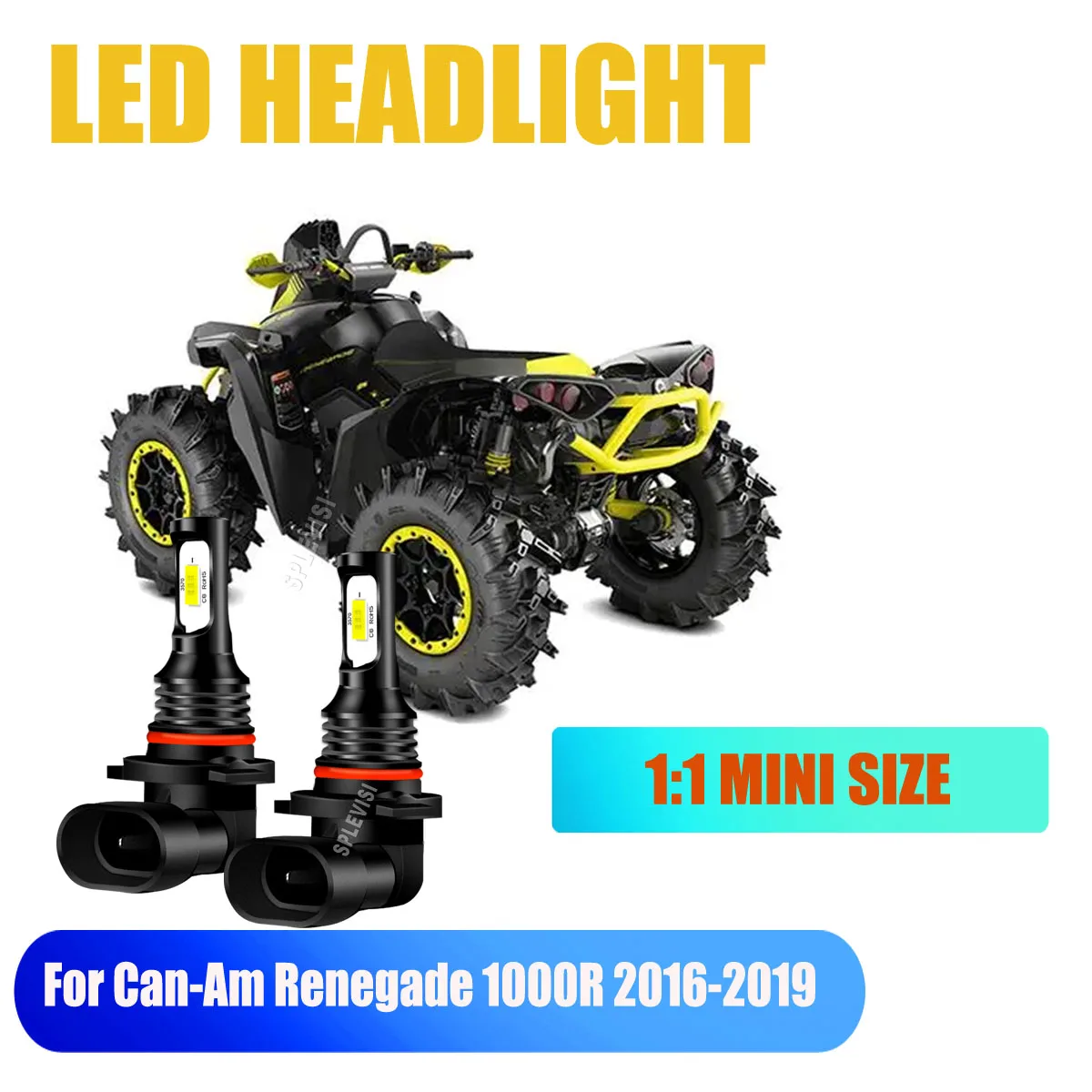 9005 HB3 LED Xenon White Headlight - fit tightly in your vehicle's housing For Can-Am Renegade 1000R 2016 2017 2018 2019
9005 HB3 LED Xenon White Headlight - fit tightly in your vehicle's housing For Can-Am Renegade 1000R 2016 2017 2018 2019