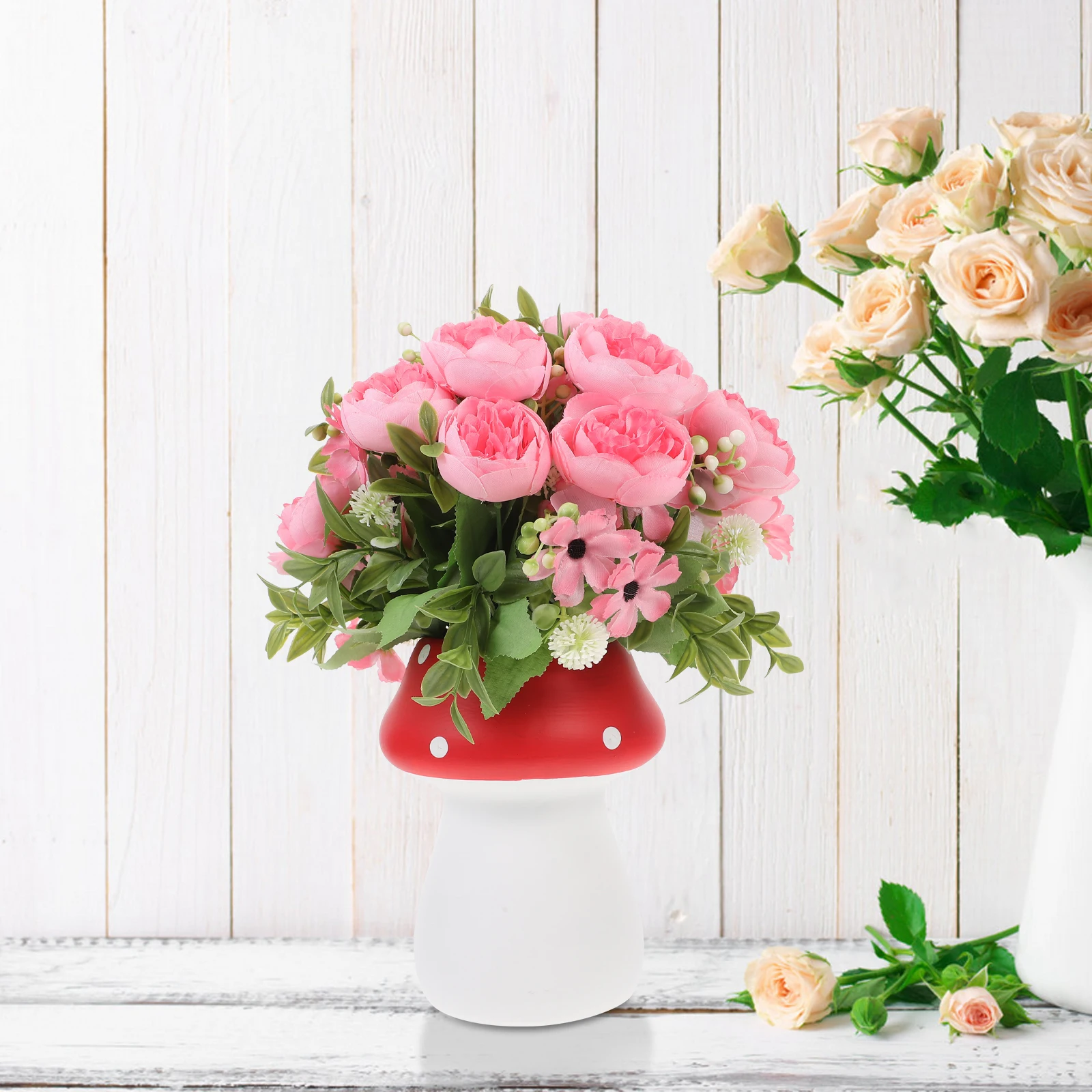 Mushroom Ceramic Flower Pot Creative Home Decor Vase for Living Room Study Bedroom Mushroom Shape Planter for Succulents Cactus
Mushroom Ceramic Flower Pot Creative Home Decor Vase for Living Room Study Bedroom Mushroom Shape Planter for Succulents Cactus