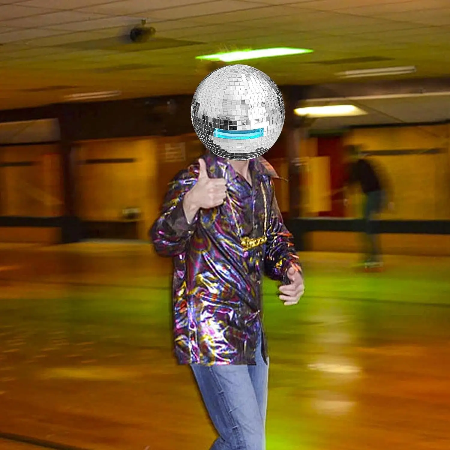 Disco Ball Helmets, Rock Night Disco Mask, Mirror Disco Ball for Dark Shining Light,Disco Ball Helmets for Party Wedding Holiday
Disco Ball Helmets, Rock Night Disco Mask, Mirror Disco Ball for Dark Shining Light,Disco Ball Helmets for Party Wedding Holiday