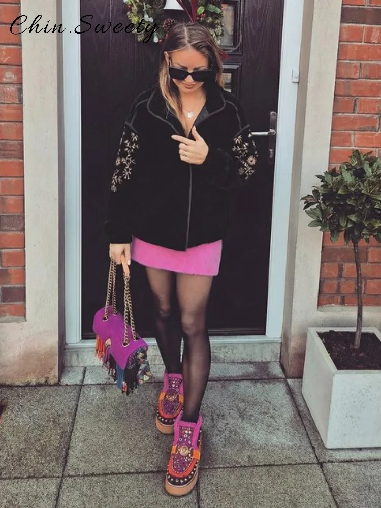 Street Women's Embroidery Cropped Jacket Loose Stand Collar Full Sleeve Zipper Coat 2026 Spring Lady Commute Chic Outwear New
Street Women's Embroidery Cropped Jacket Loose Stand Collar Full Sleeve Zipper Coat 2026 Spring Lady Commute Chic Outwear New