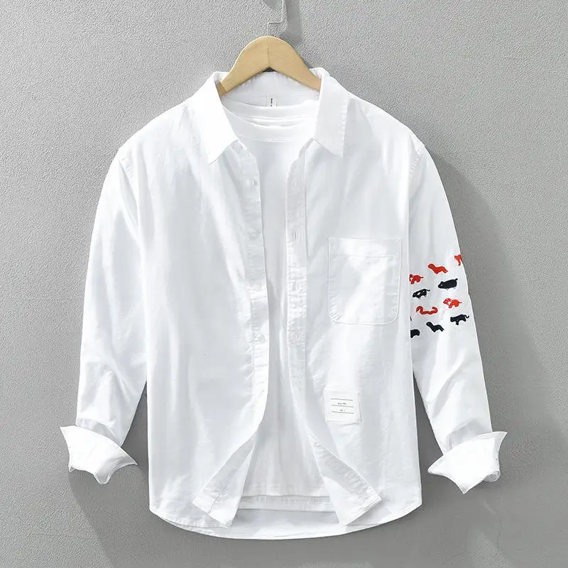 Embroidered Long Swedish Shirt Men's Top Pocket Detail Iron-Free Daily Wear Non-Shrinking Standard Thickness Pure Color
Embroidered Long Swedish Shirt Men's Top Pocket Detail Iron-Free Daily Wear Non-Shrinking Standard Thickness Pure Color