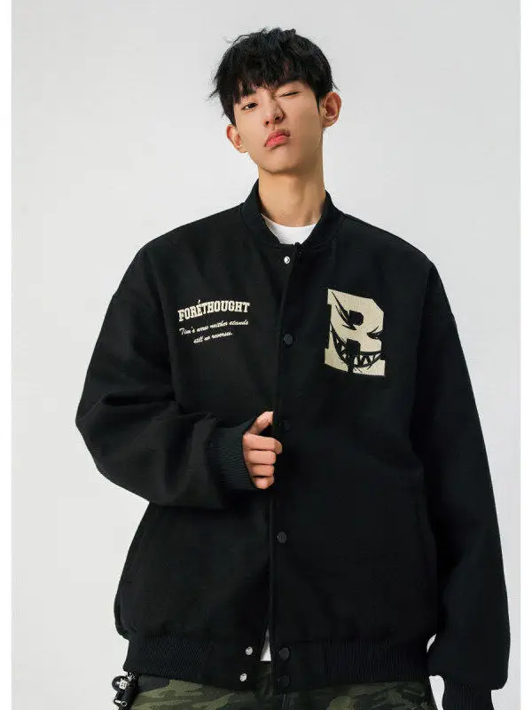 Cool Men's Baseball Jaet Spring Autumn Loose Fit Embroidered Lettering Sli Versatile Outerwear for Couples
Cool Men's Baseball Jaet Spring Autumn Loose Fit Embroidered Lettering Sli Versatile Outerwear for Couples