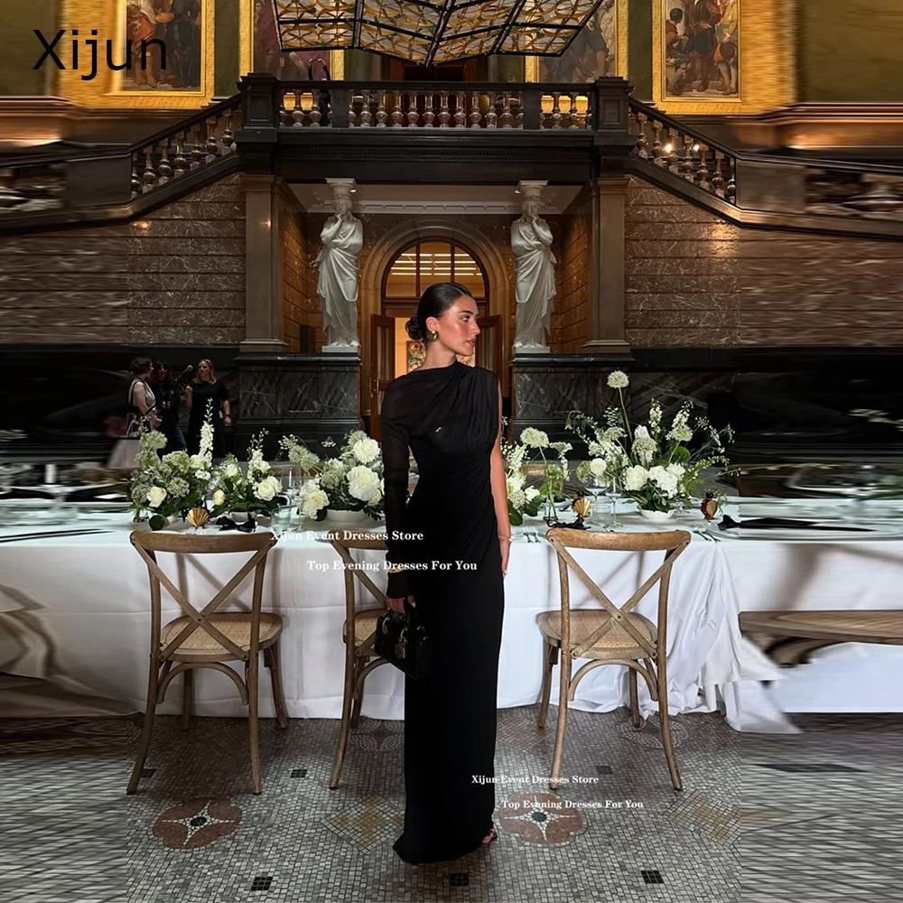 Xijun Elegant Black Chiffon Evening Dresses One Shoulder Mermaid Formal Prom Dresses Floor Length Simple Prom Gowns Customized
Xijun Elegant Black Chiffon Evening Dresses One Shoulder Mermaid Formal Prom Dresses Floor Length Simple Prom Gowns Customized