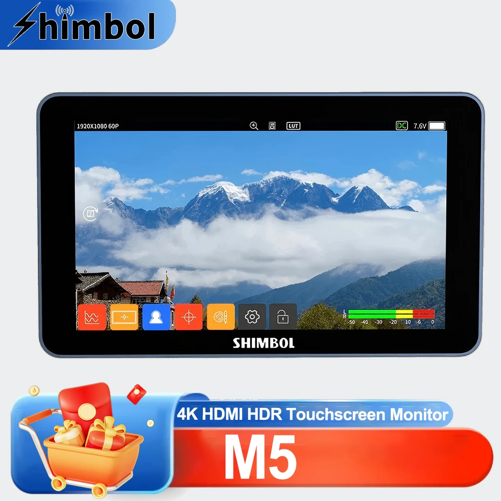 Видеомонитор Shimbol M7 с 7-дюймовым сенсорным экраном, 4K HDMI/3G-SDI, выходом 3D LUT, памятью и яркостью 2200 нит для камер
Видеомонитор Shimbol M7 с 7-дюймовым сенсорным экраном, 4K HDMI/3G-SDI, выходом 3D LUT, памятью и яркостью 2200 нит для камер
