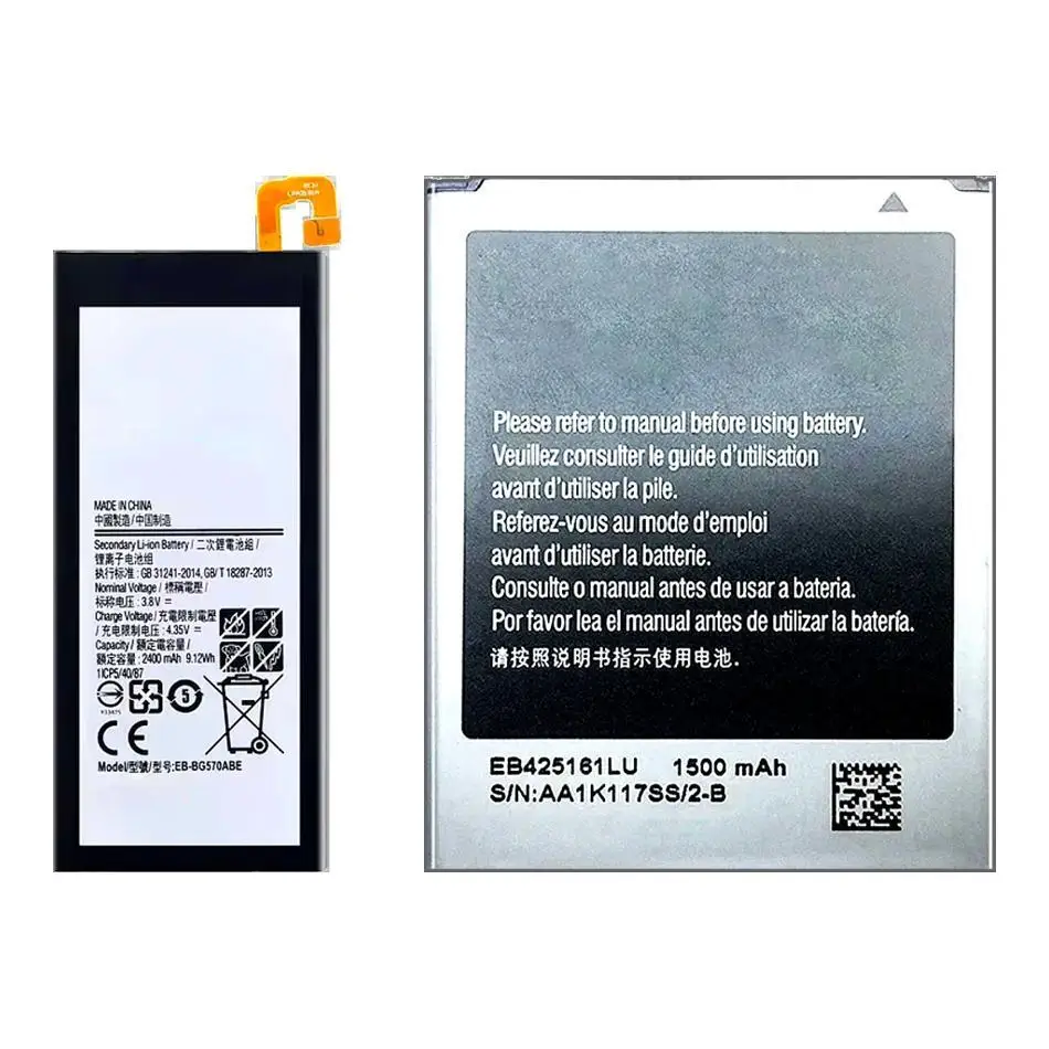 Mobile Phone Battery High-Capacity EB-BG570ABE/EB-BG57CABE EB425161LU 1500-2400Mah For Samsung Galaxy J5 S3 Mini 2016
Mobile Phone Battery High-Capacity EB-BG570ABE/EB-BG57CABE EB425161LU 1500-2400Mah For Samsung Galaxy J5 S3 Mini 2016
